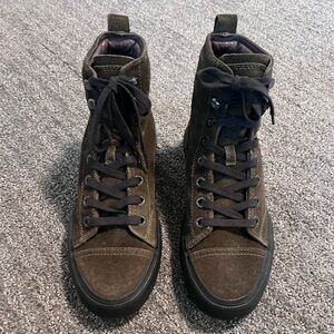 Men’s Frye Ryan Military Boots Olive Green Suede M 9